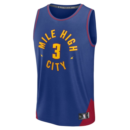 Fanatics Denver Nuggets Julian Strawther Blue Fast Break Player Jersey - Statement Edition