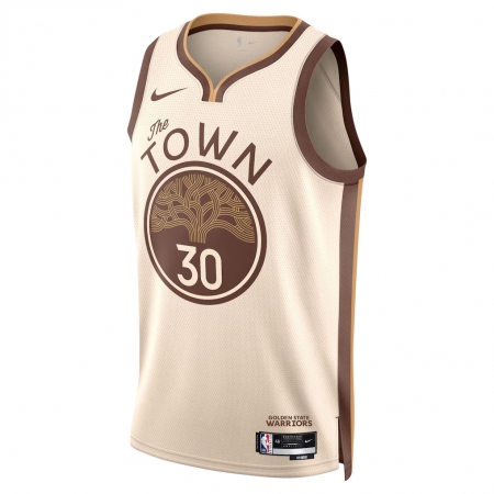 Nike Golden State Warriors Stephen Curry Tan Jersey - City Edition