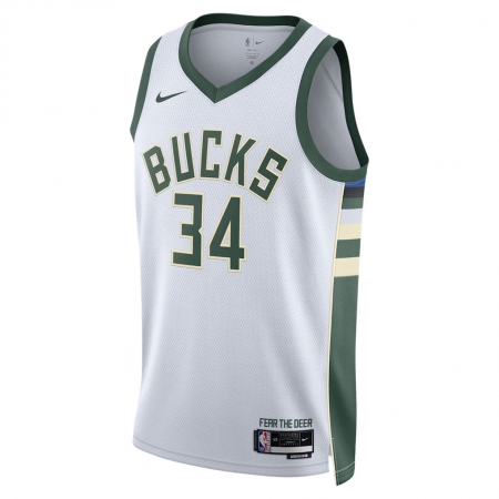 Nike Milwaukee Bucks Giannis Antetokounmpo White Jersey - Association Edition