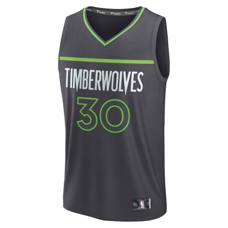 Fanatics Minnesota Timberwolves Julius Randle Charcoal Fast Break Player Jersey - Statement Edition