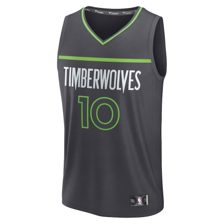 Fanatics Minnesota Timberwolves Mike Conley Charcoal Fast Break Player Jersey - Statement Edition