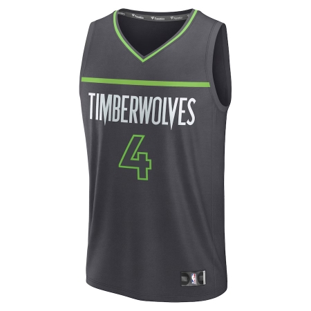 Fanatics Minnesota Timberwolves Rob Dillingham Charcoal Fast Break Player Jersey - Statement Edition
