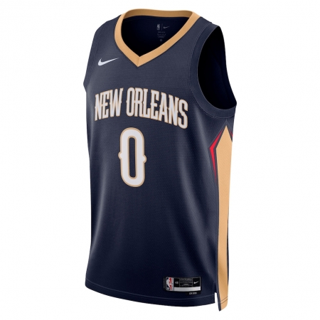 Nike New Orleans Pelicans Jeremiah Fears Navy Jersey - Icon Edition