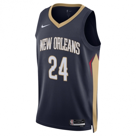 Nike New Orleans Pelicans Jordan Hawkins Navy Jersey - Icon Edition