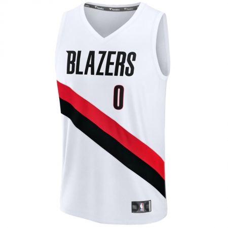 Fanatics Portland Trail Blazers Damian Lillard White Fast Break Jersey - Association Edition