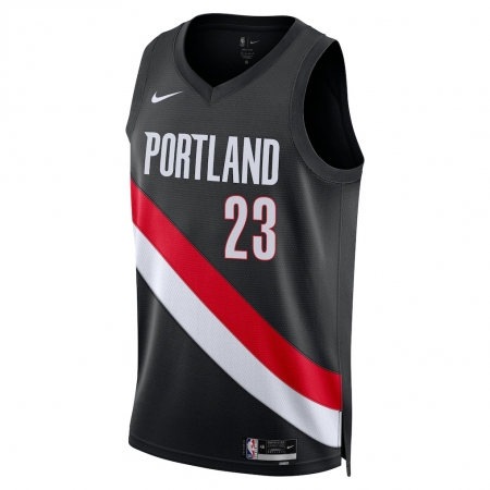 Nike Portland Trail Blazers Donovan Clingan Black Jersey - Icon Edition
