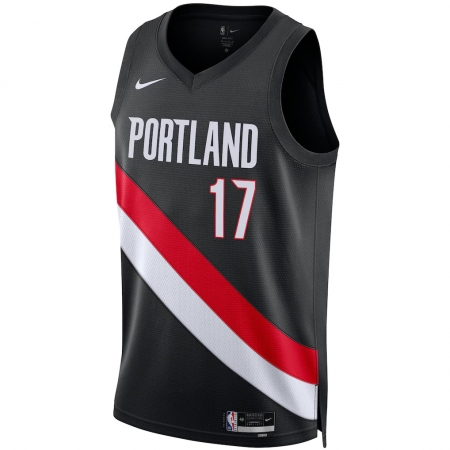 Nike Portland Trail Blazers Shaedon Sharpe Black Jersey - Icon Edition