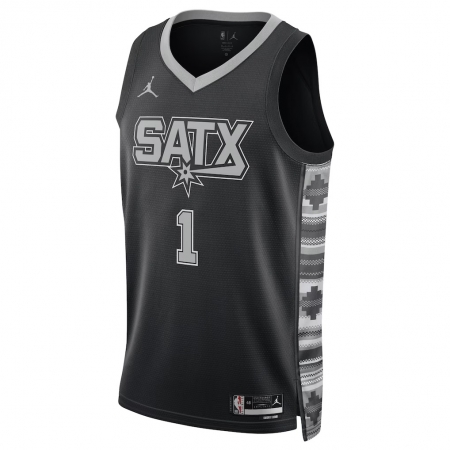 Jordan Brand San Antonio Spurs Victor Wembanyama Black Jersey - Statement Edition