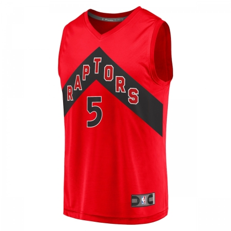 Fanatics Toronto Raptors Immanuel Quickley Red Fast Break Jersey - Icon Edition