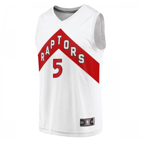 Fanatics Toronto Raptors Immanuel Quickley White Fast Break Jersey - Association Edition
