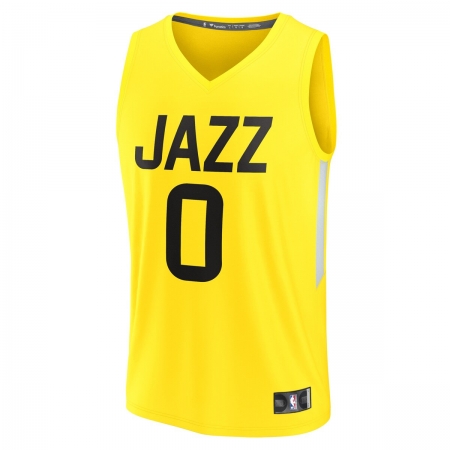 Fanatics Utah Jazz Taylor Hendricks Yellow Fast Break Jersey - Icon Edition