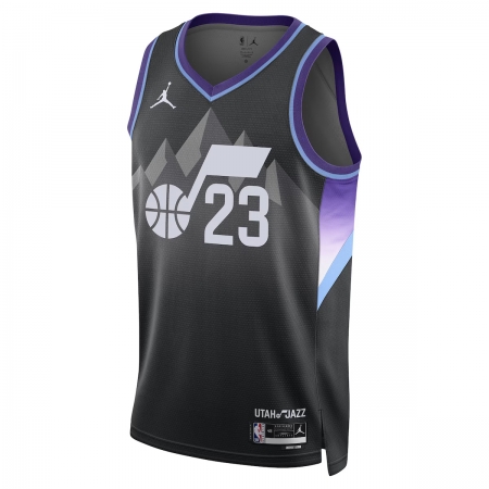 Jordan Brand Utah Jazz Lauri Markkanen Black Jersey - Statement Edition